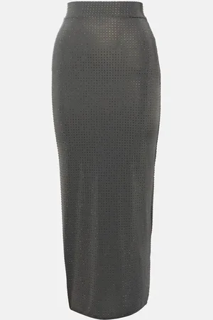 ALEX PERRY Embellished jersey midi skirt