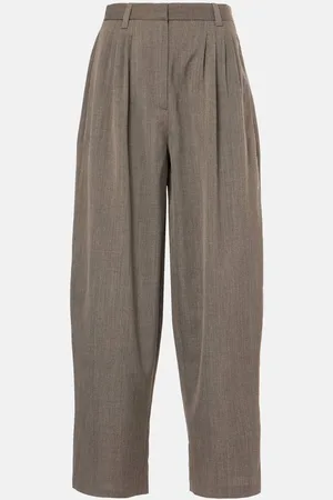 CO Wool-blend barrel-leg pants