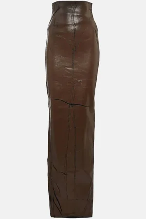 Rick Owens High-rise cotton-blend maxi skirt