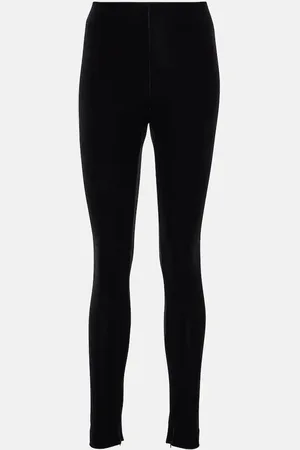WARDROBE.NYC High-rise velvet leggings