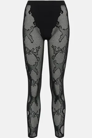 DION LEE Cobra fishnet leggings