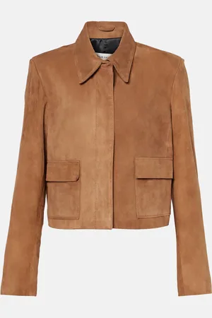 Nour Hammour Bleeker cropped suede jacket