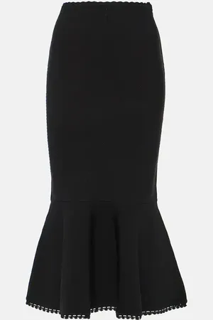 Victoria Beckham VB Body scalloped midi skirt