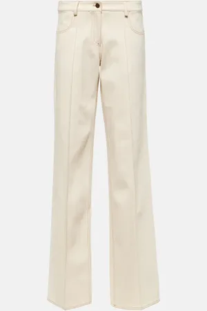 AYA MUSE Tuxis low-rise cotton wide-leg pants