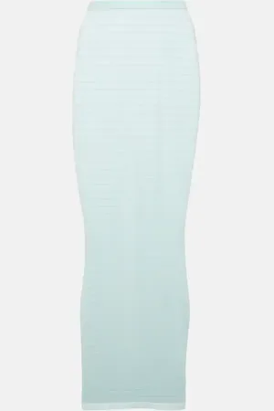 Alaïa AlaÃ¯a Striped maxi skirt