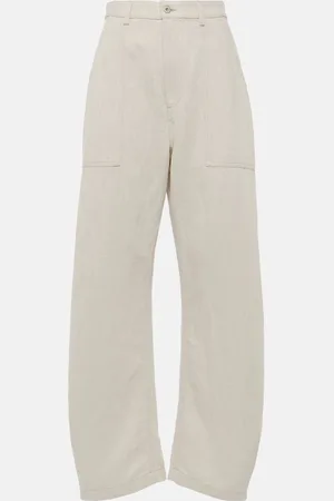 Loewe Balloon cotton and linen wide-leg pants