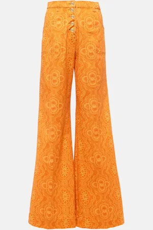 Etro Printed high-rise flared jeans