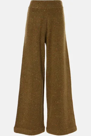 CO Wool and cashmere-blend wide-leg pants