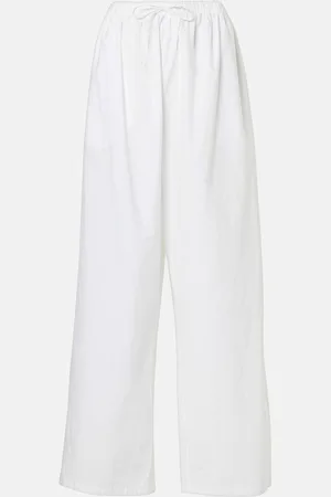 The Row Hubert cotton wide-leg pants