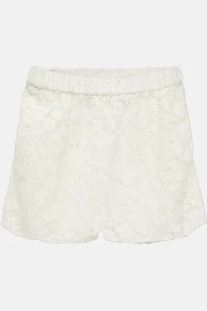 Gucci High-rise lace shorts