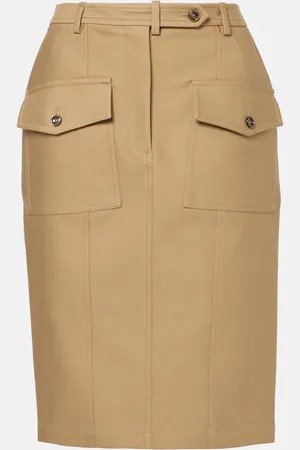 Tom Ford Cotton-blend tricotine midi skirt