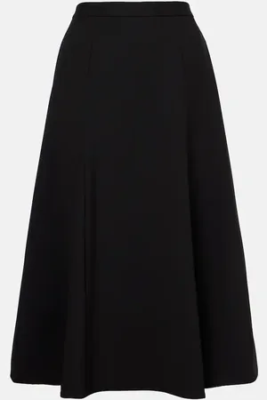 Carolina Herrera High-rise wool-blend midi skirt