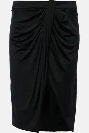 Tom Ford Draped jersey midi skirt