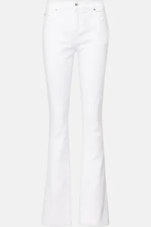 BLUMARINE Chain-detail high-rise bootcut jeans