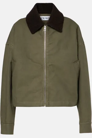 Loewe Shearling-trimmed cotton twill blouson