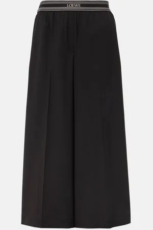 Loewe Cropped wool wide-leg pants
