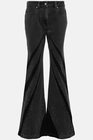 DION LEE Darted mid-rise flared jeans