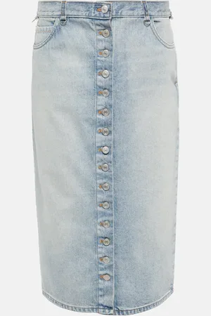 Courrèges CourrÃ¨ges Multiflex denim midi skirt