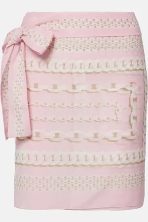 VERSACE Treasure cotton and silk beach cover-up