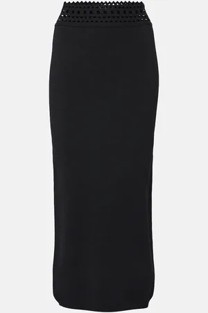 Alaïa AlaÃ¯a Vienne cutout jersey midi skirt