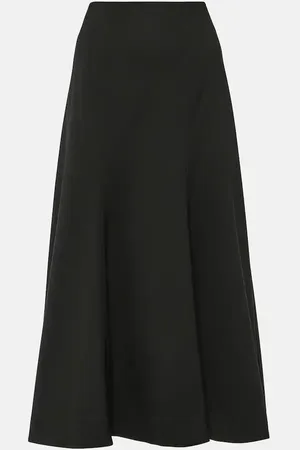 CO Wool-blend midi skirt