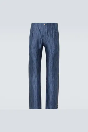 Etro Paisley silk straight pants