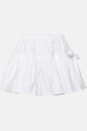 Alaïa AlaÃ¯a Bow-detail ruffled miniskirt