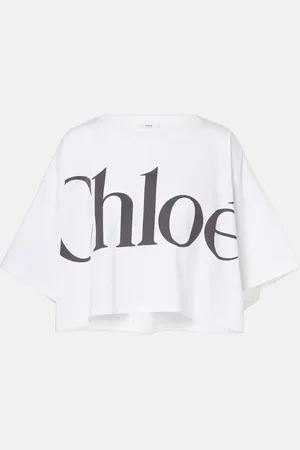 Chloé ChloÃ© Logo cropped cotton jersey T-shirt