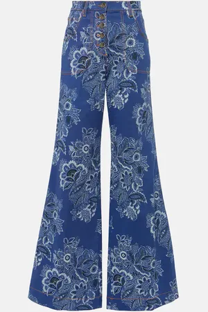 Etro Floral high-rise flared jeans