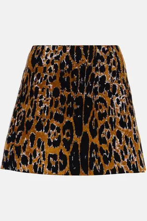 Alaïa AlaÃ¯a Leopard-print miniskirt