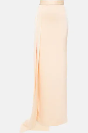 ALEX PERRY Draped satin maxi skirt