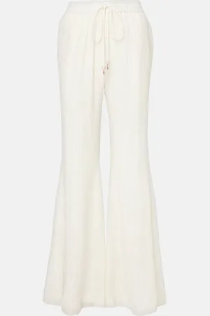 GABRIELA HEARST Claud plissÃ© silk flared pants