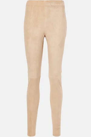 Joseph Mid-rise suede leggings
