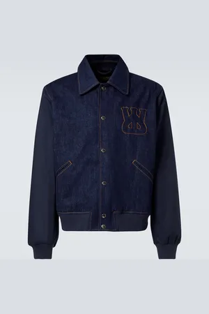 WALES BONNER Logo embroidered denim jacket
