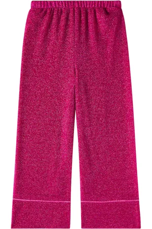 Oseree OsÃ©ree Kids LumiÃ¨re lamÃ© wide-leg pants