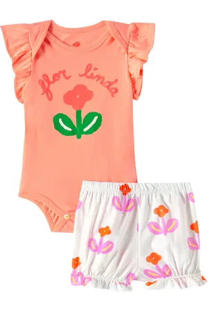 FÁBULA FÃ¡bula Baby Mahla cotton bodysuit and bloomers set