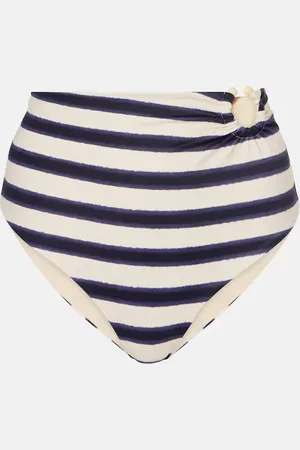 JOHANNA ORTIZ Striped high-rise bikini bottoms