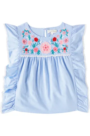 Louise Misha Mala cotton chambray top