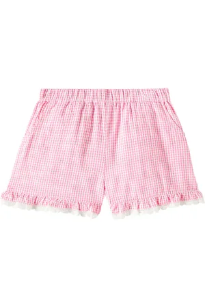 Louise Misha Vallaloid checked cotton shorts