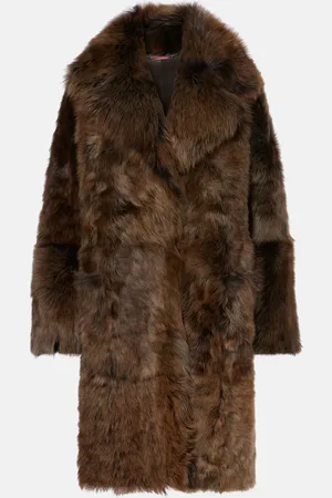 Nour Hammour Evita shearling wrap coat