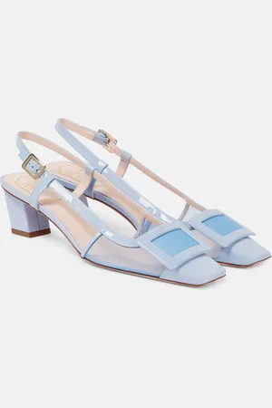 Roger Vivier Belle Vivier 45 leather slingback pumps