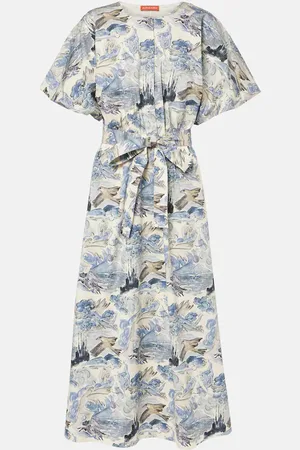 Altuzarra Paulina printed cotton-blend midi dress