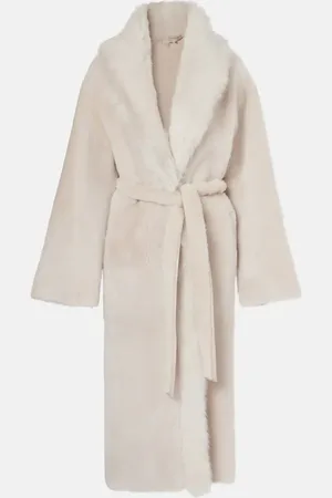 Nour Hammour Isadora shearling wrap coat