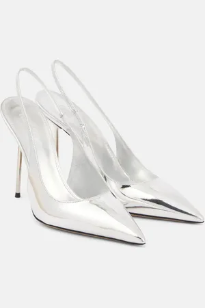 PARIS TEXAS Lidia 105 mirrored leather slingback pumps