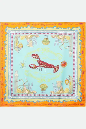 ALÉMAIS AlÃ©mais Surrealist silk scarf