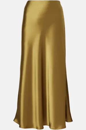 GALVAN Valletta satin slip skirt