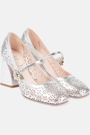 Roger Vivier TrÃ¨s Vivier metallic leather Mary Jane pumps
