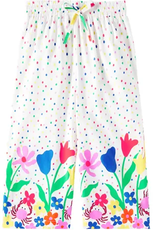 FÁBULA FÃ¡bula Floral polka-dot cotton wide-leg pants