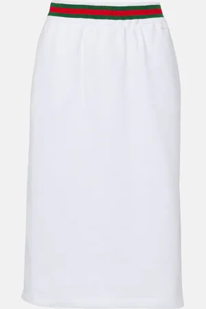 Gucci Cotton jersey midi skirt