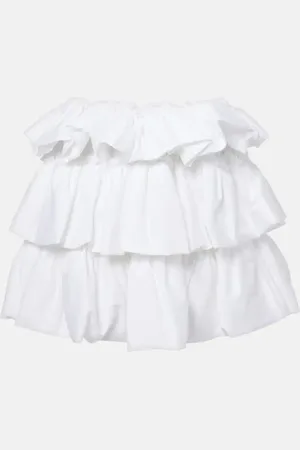 NOIR KEI NINOMIYA Tiered cotton miniskirt